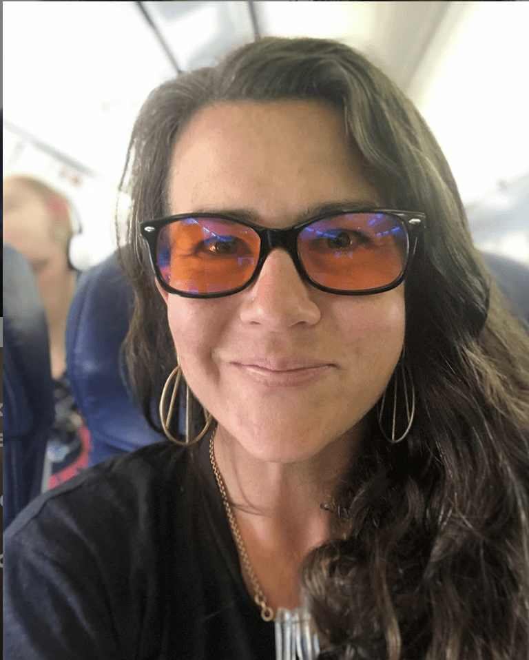 Wearing Blue Blockers on a plane is great eye protection